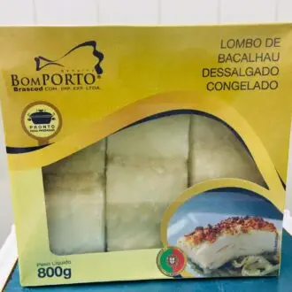 Bacalhau Gadus Morhua congelado, embalagem com 1kg