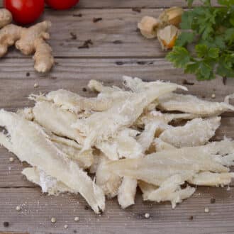 Bacalhau desfiado - Saith