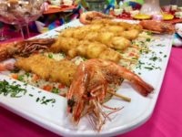 Arroz à grega com camarão