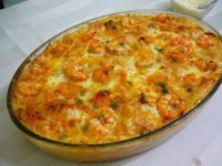 Camarão gratinado
