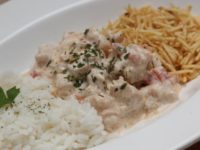 Estrogonofe de bacalhau